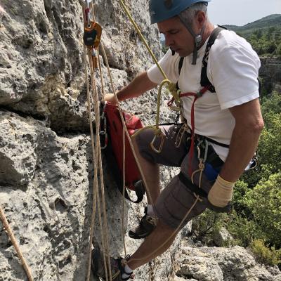 Entrainement sur falaise