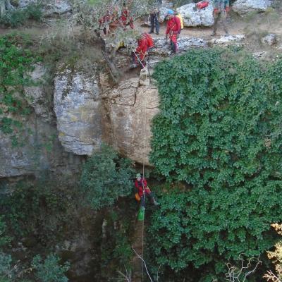 Descente de l'équipe