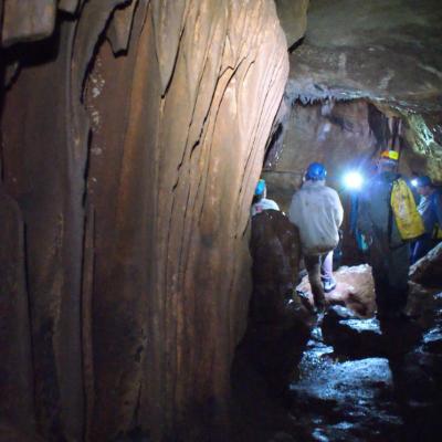 initiation spéléo à la grotte de Rampins