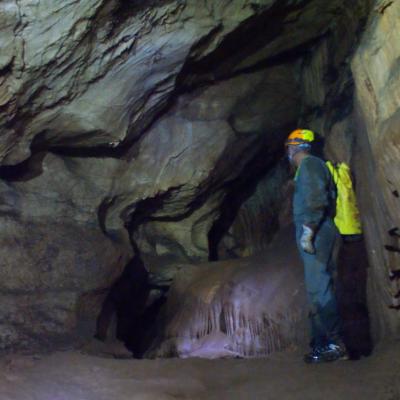 initiation spéléo à la grotte de Rampins