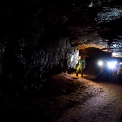 initiation spéléo à la grotte de Rampins