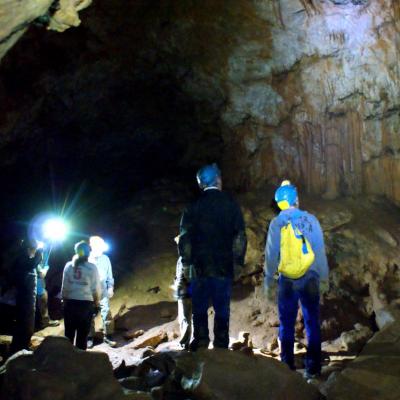 initiation spéléo à la grotte de Rampins