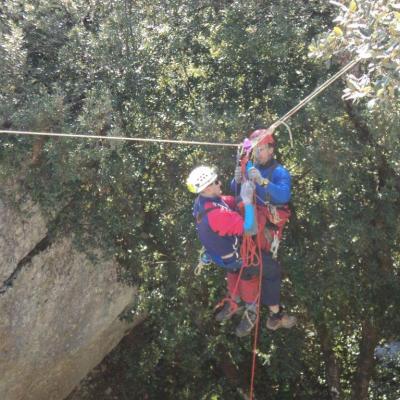 Exercice secours falaise du Gaudin st Baume 83