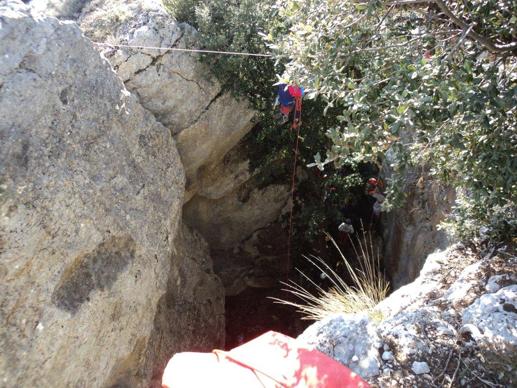 Exercice secours falaise du Gaudin st Baume 83