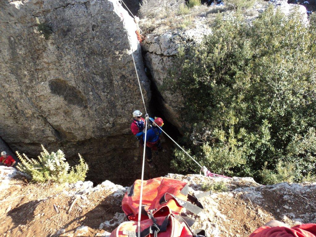 Exercice secours falaise du Gaudin st Baume 83